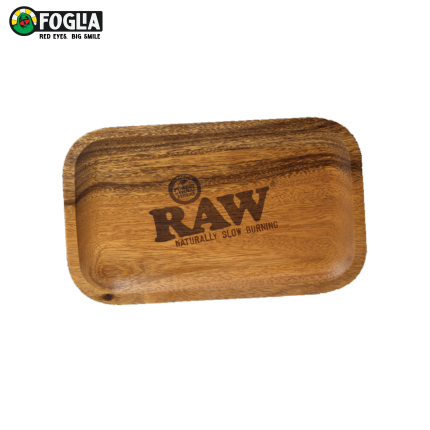 RAW WOODEN ROLLING TRAY