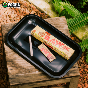 RAW ROLLING TRAY MATTE BLACK MED 2