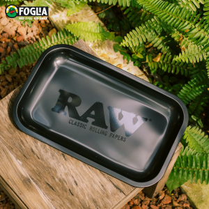 RAW ROLLING TRAY MATTE BLACK MED 3