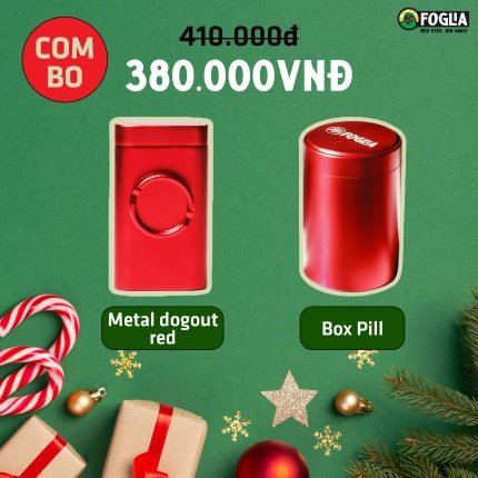 Metal Dogout + Box Foglia Pill Red