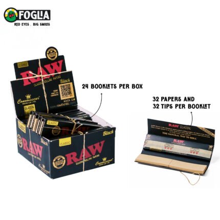 RAW BLACK CONNOISSEUR PAPERS + TIPS - Hộp