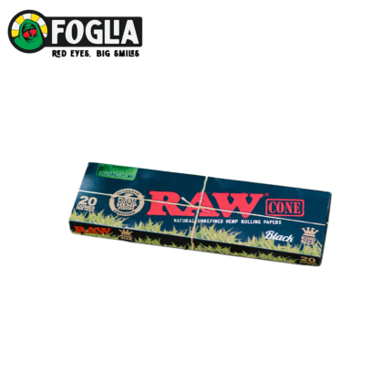 RAW BLACK ORGANIC K/S CONES - 20PK